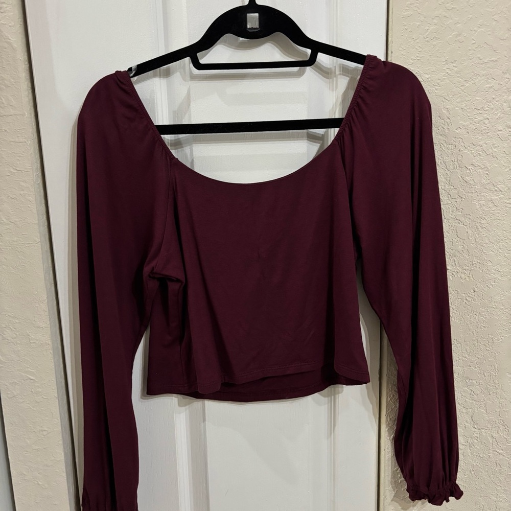 Altar'd State Deep Burgundy Blouse - Picture 3 of 7